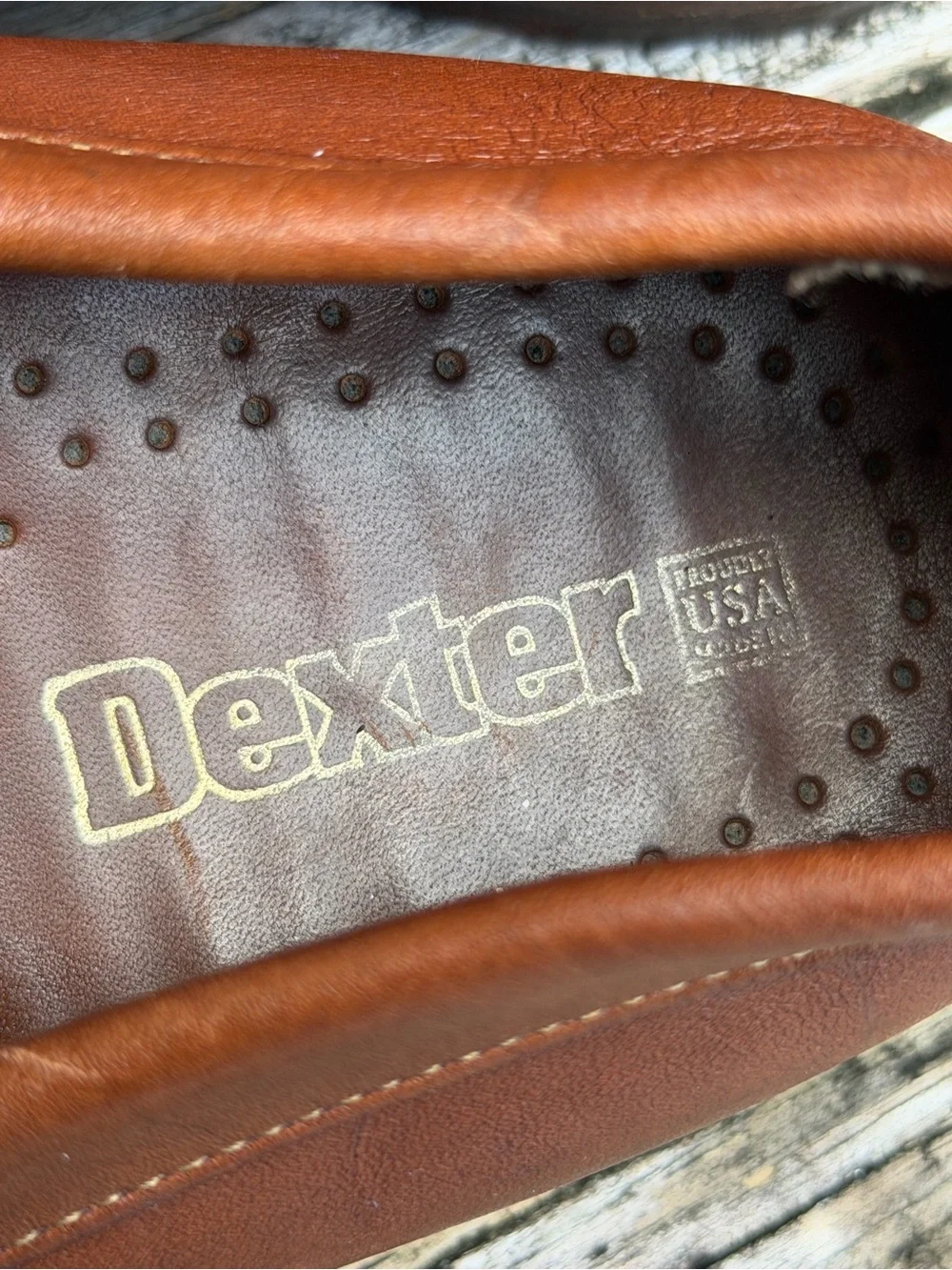 Dexter Men's Size 8.5 WW Brown Leather Kiltie Tassel Slip On Loafers Made USA P5